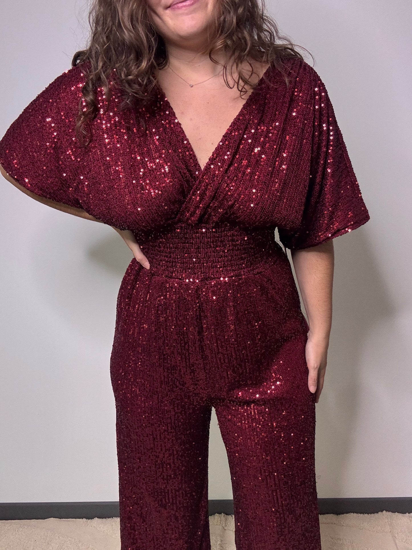 Combinaison pantalon à paillettes SANTA