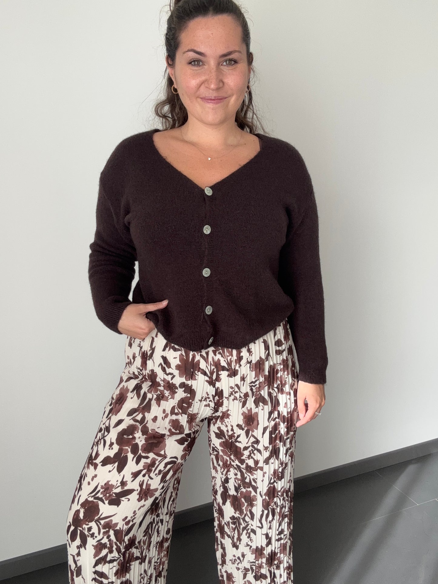 Gilet chocolat JUSTINE