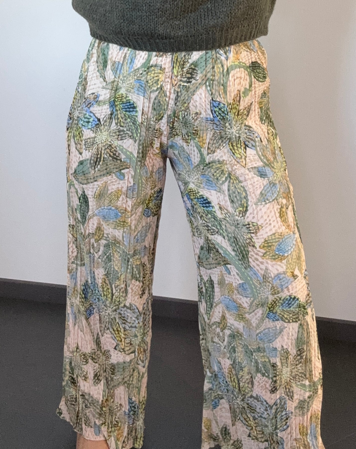 Pantalon large plissé ZOE