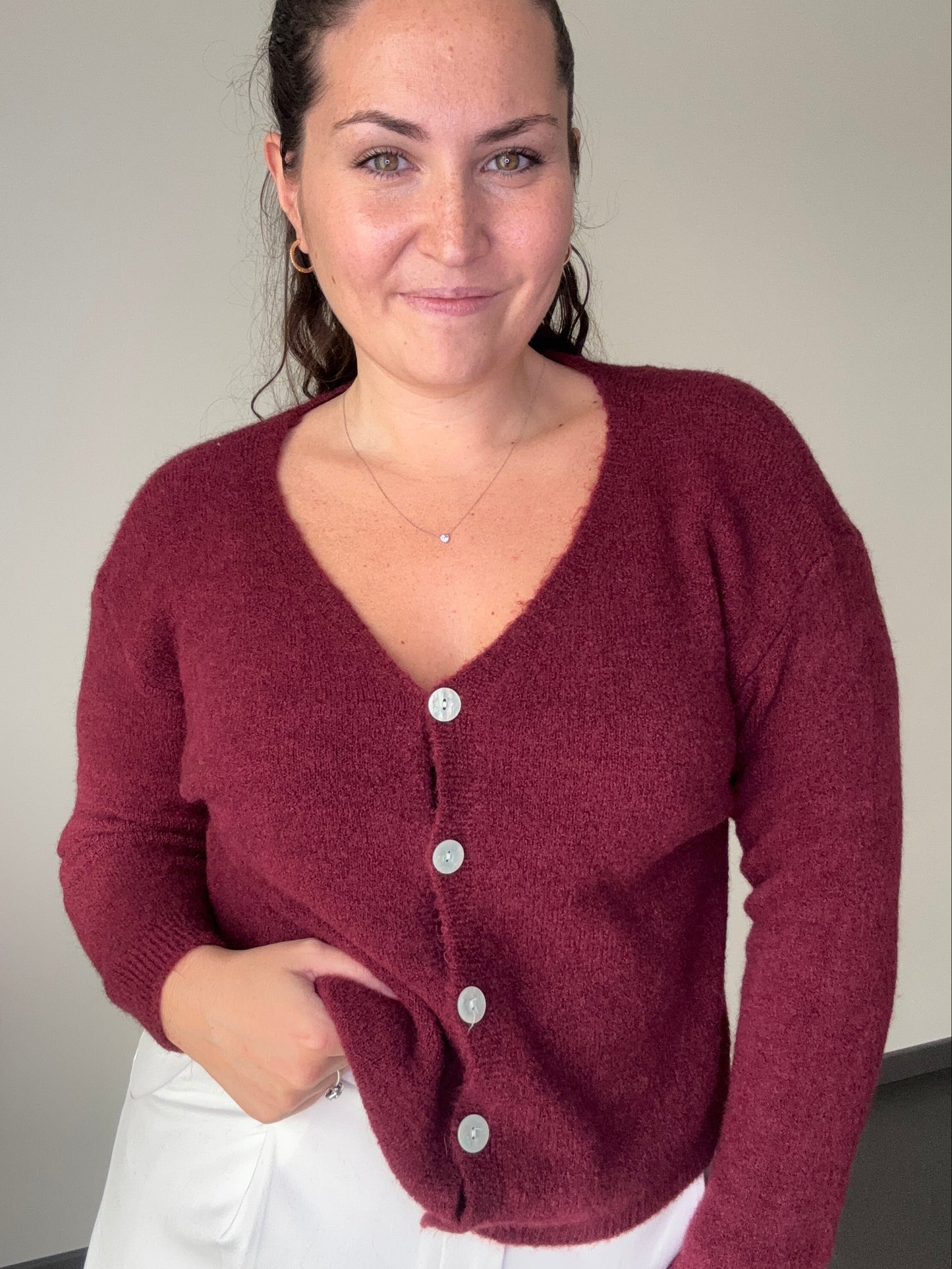 Gilet bordeaux CLARA