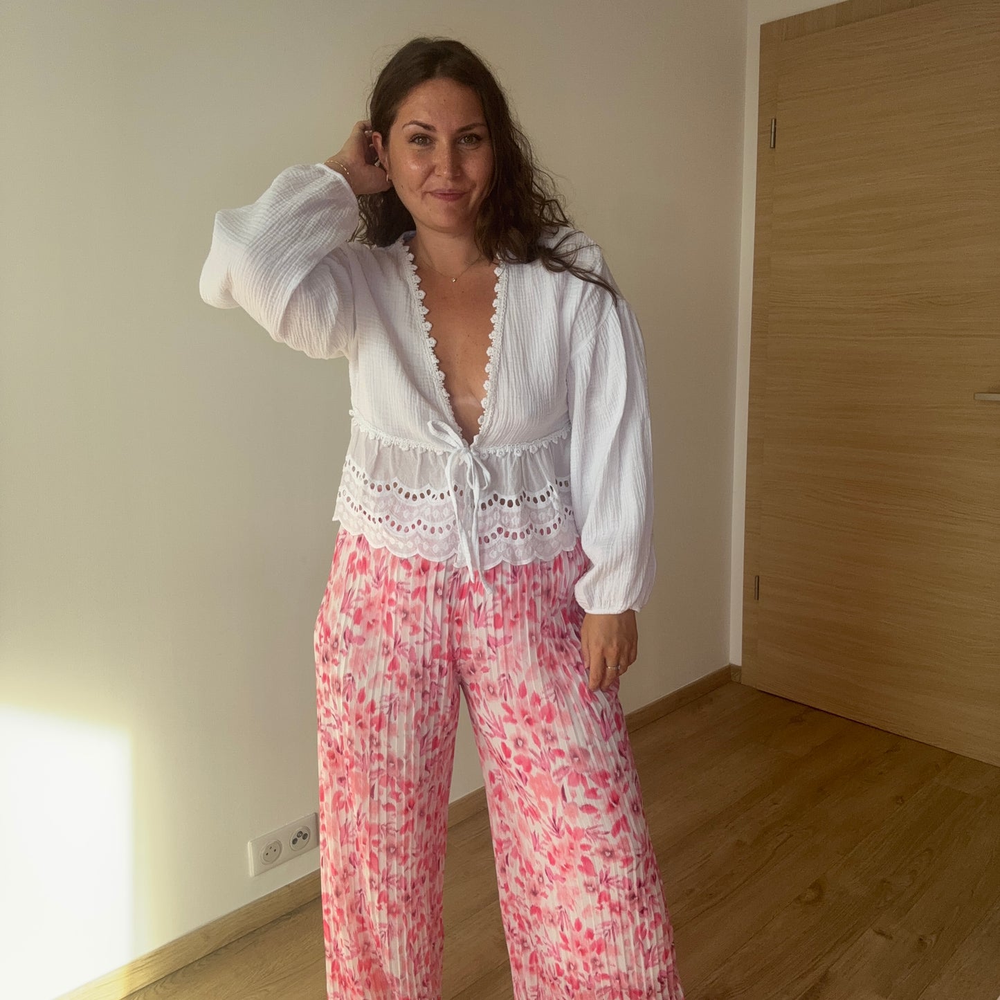 Pantalon large plissé AYA