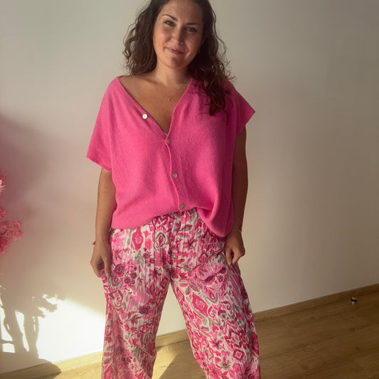 Pantalon large plissé LEVA