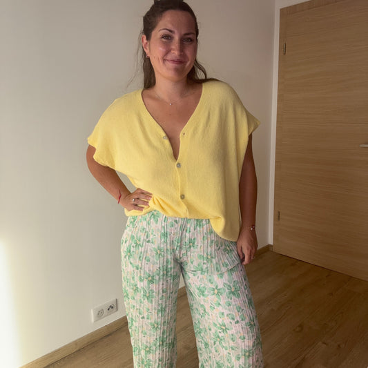 Pantalon large plissé MARINA