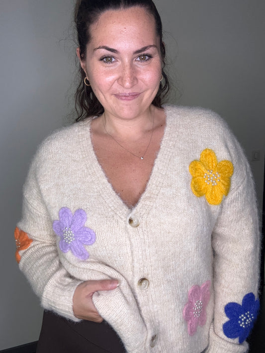 Gilet à fleurs ALYCIA