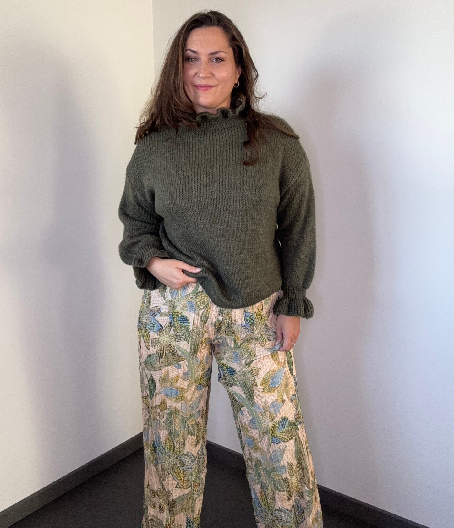 Pantalon large plissé ZOE