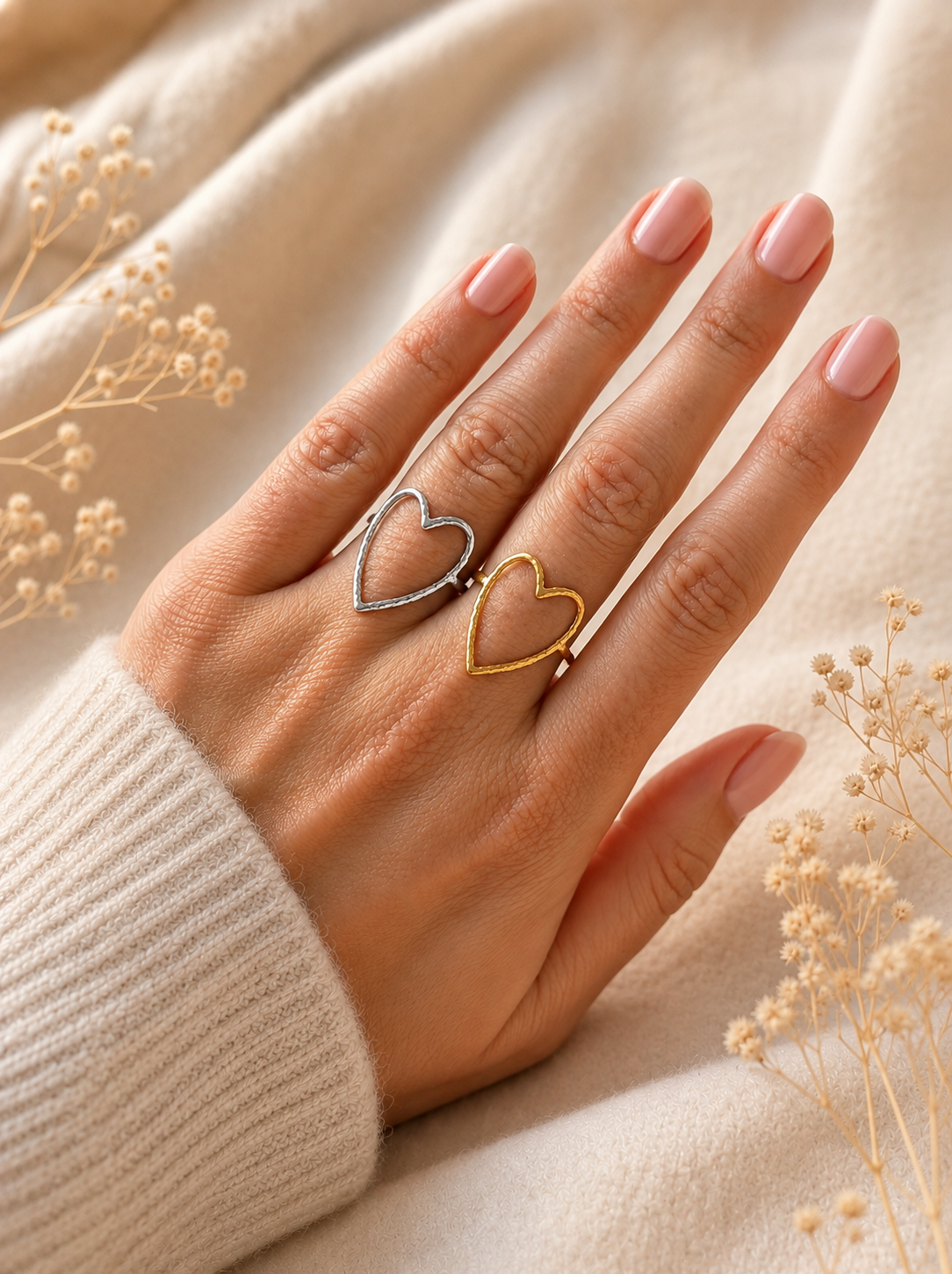 Bague cœur AMORE