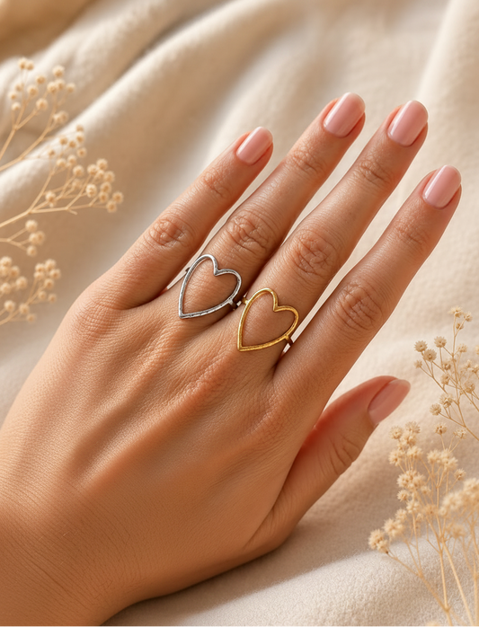 Bague cœur AMORE