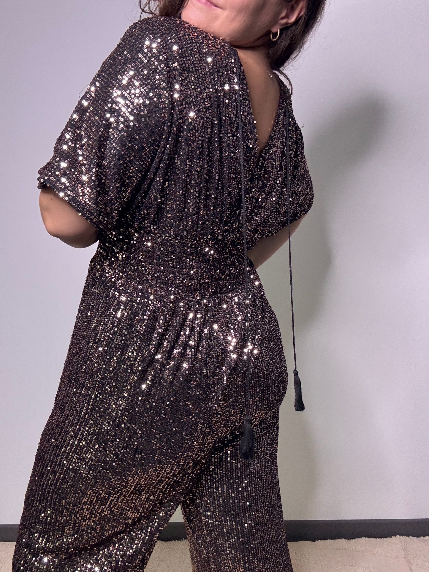 Combinaison pantalon à paillettes SANTA