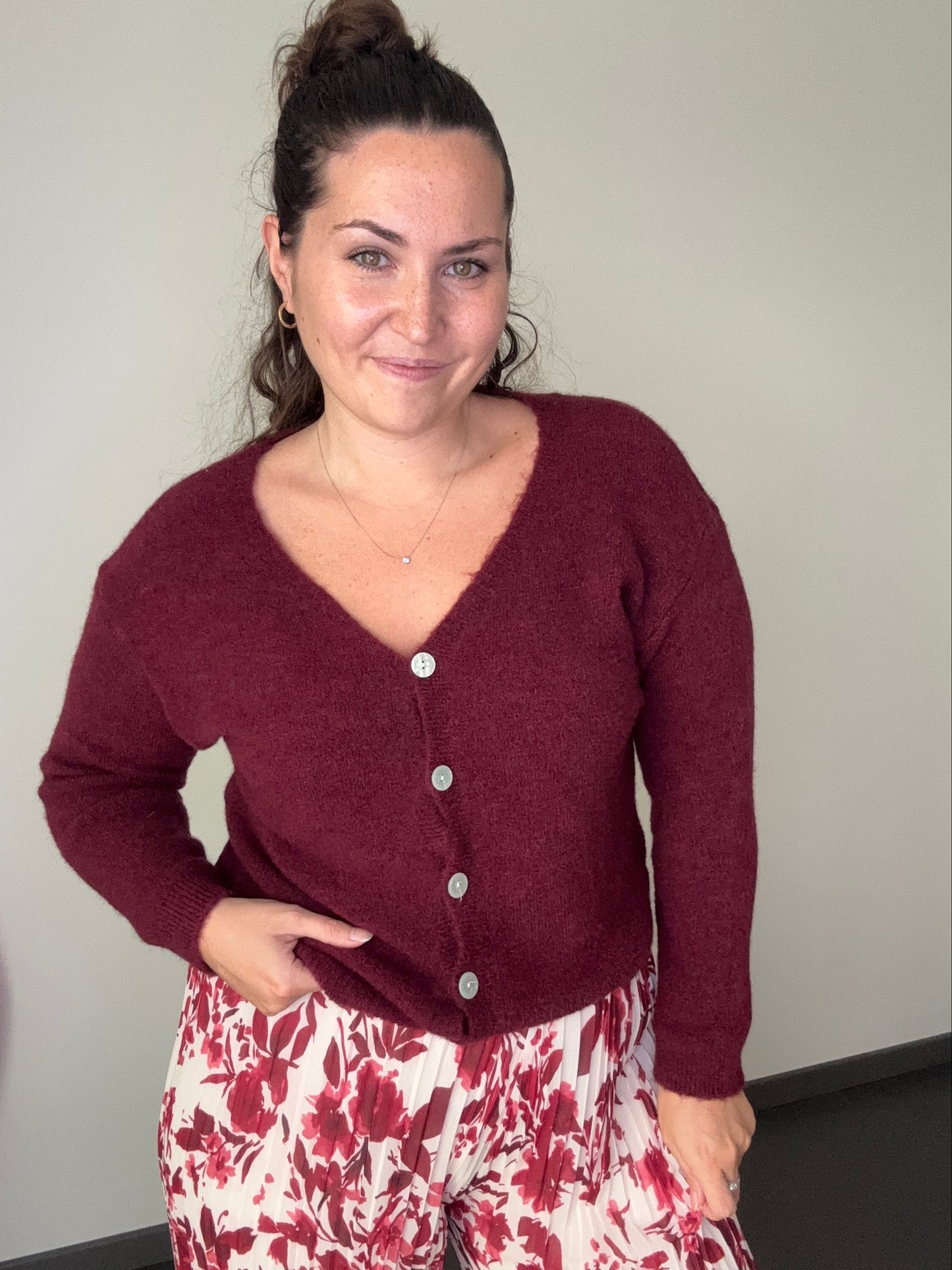 Gilet bordeaux CLARA