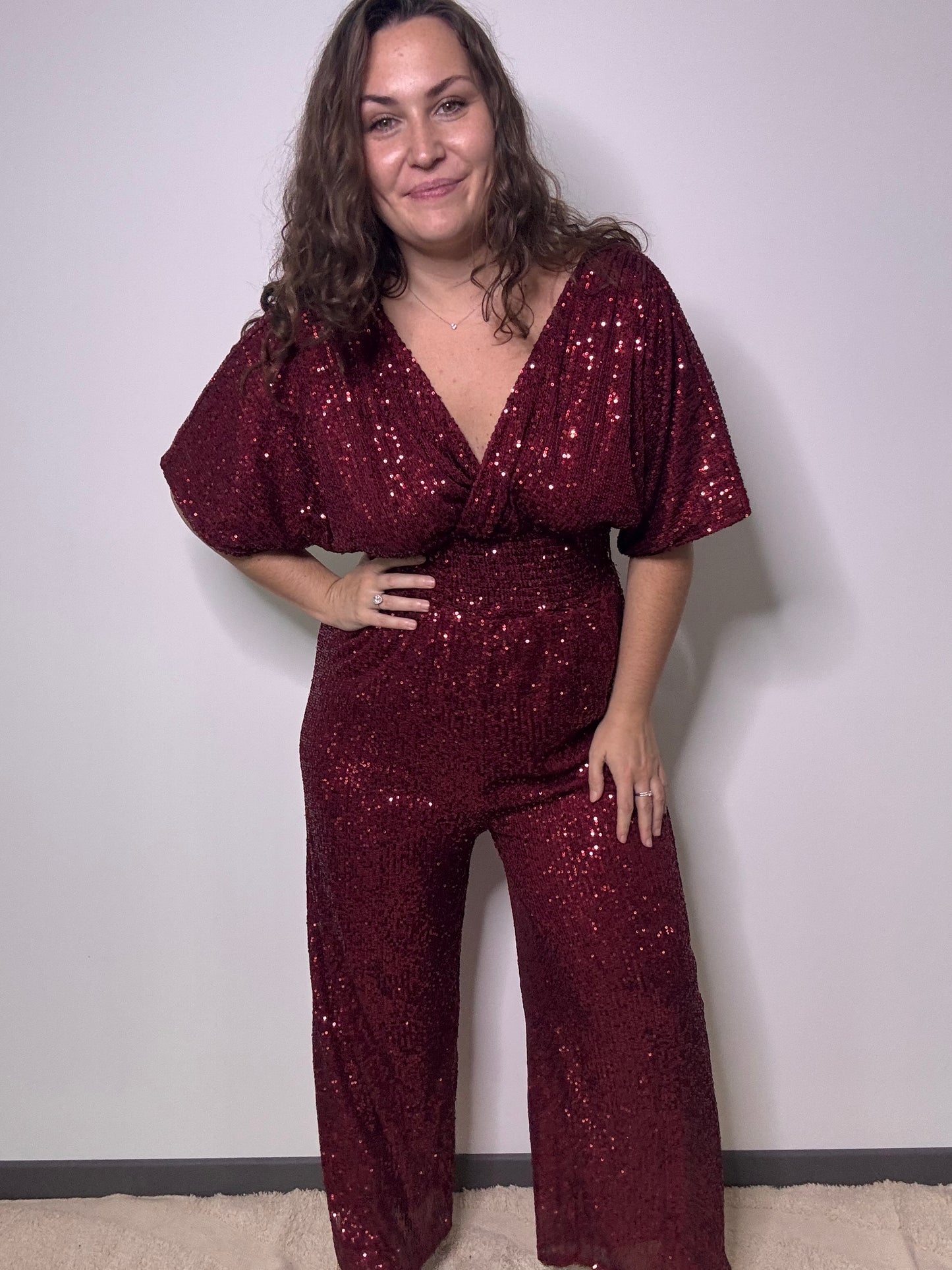 Combinaison pantalon à paillettes SANTA