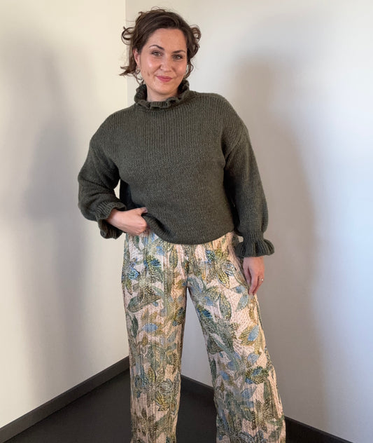 Pantalon large plissé ZOE