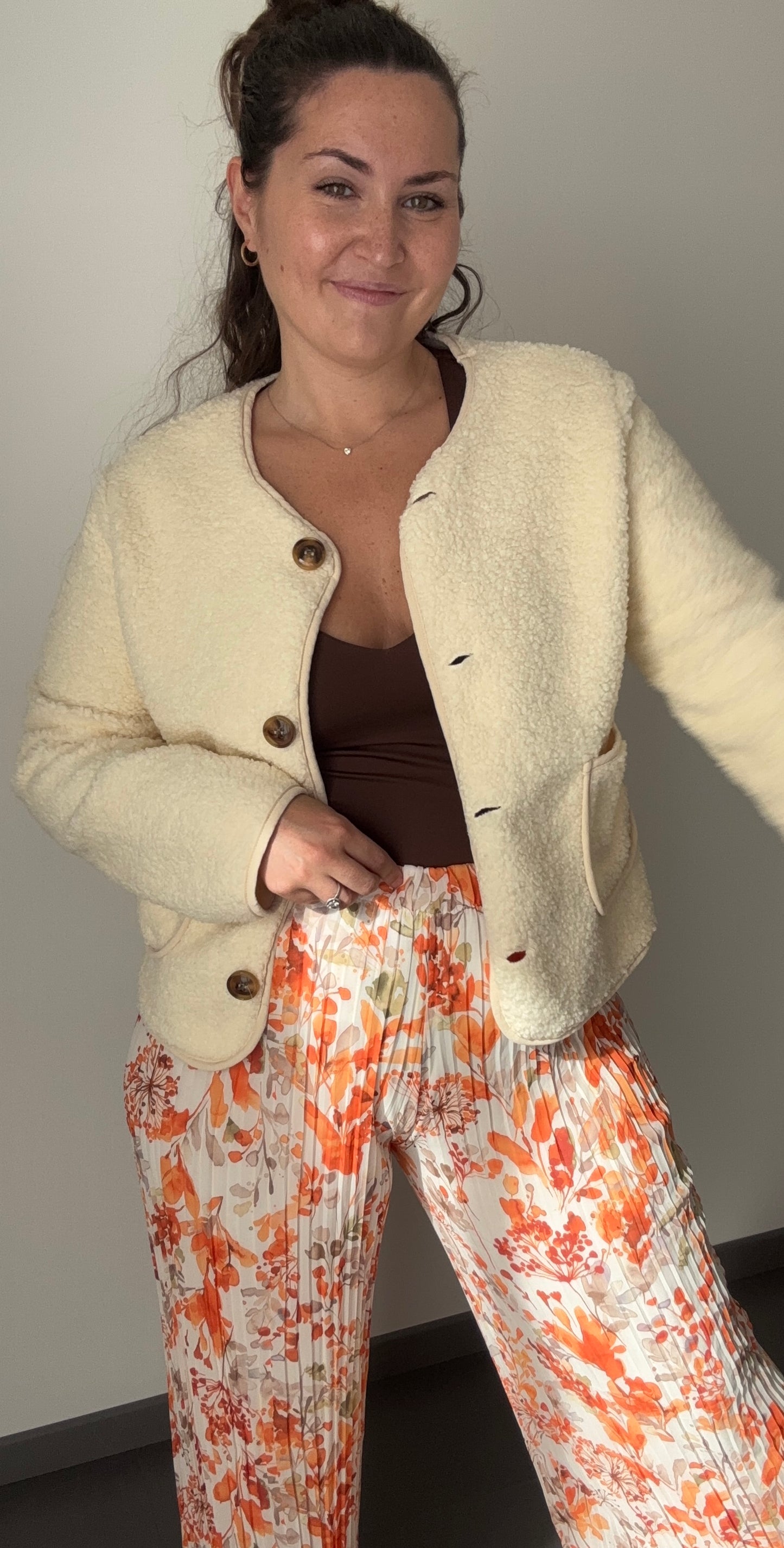 Pantalon large plissé MIA