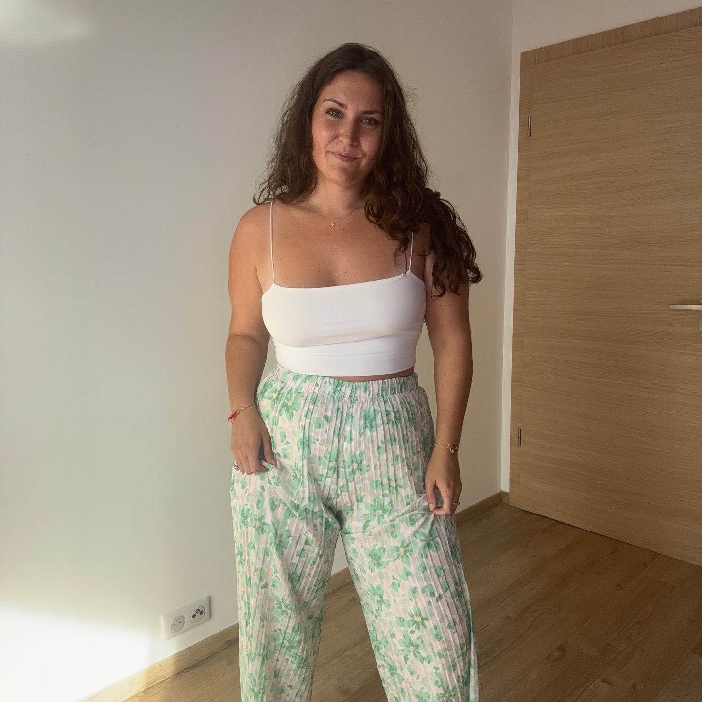 Pantalon large plissé MARINA