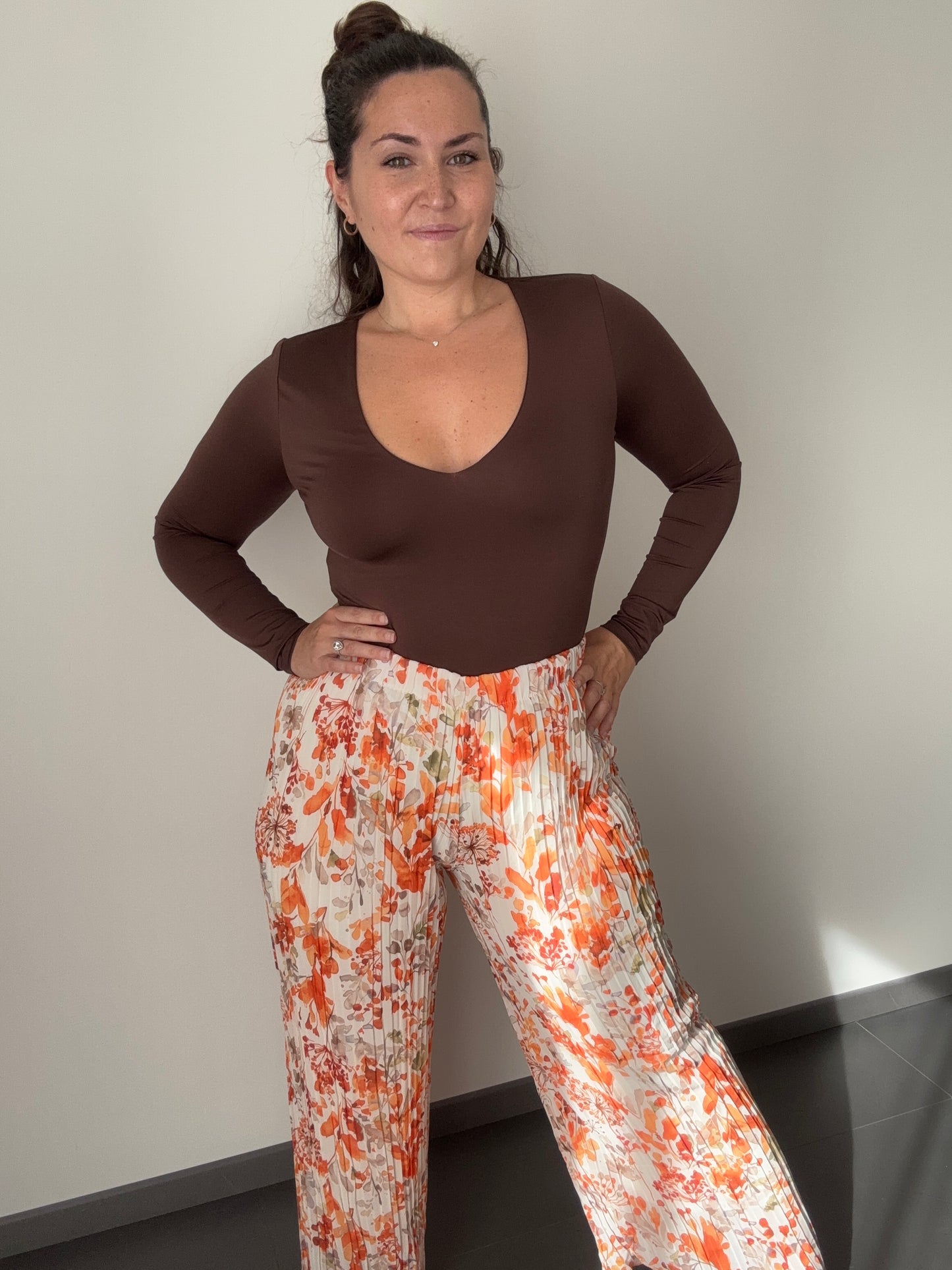 Pantalon large plissé MIA