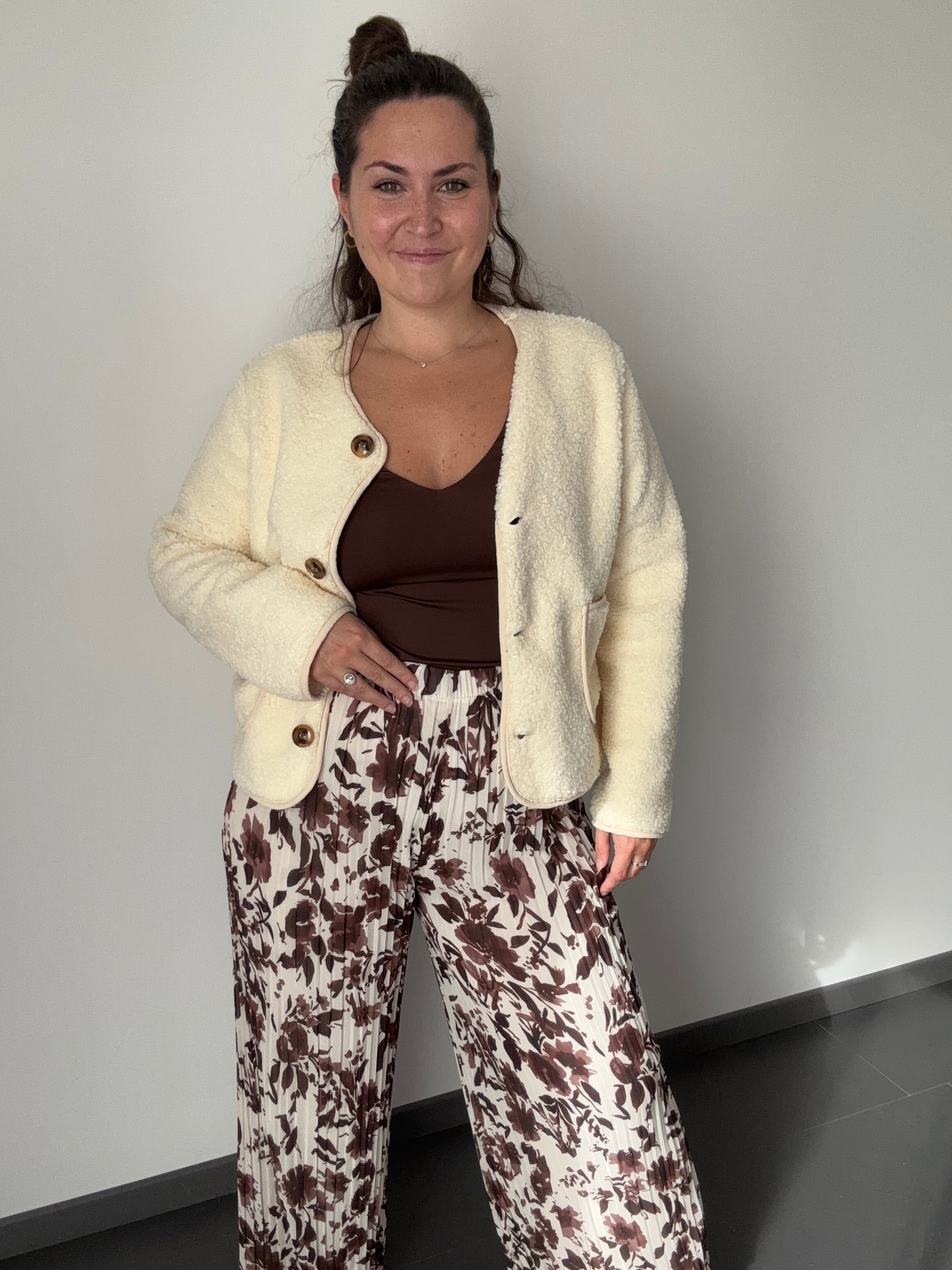 Pantalon large plissé NINA