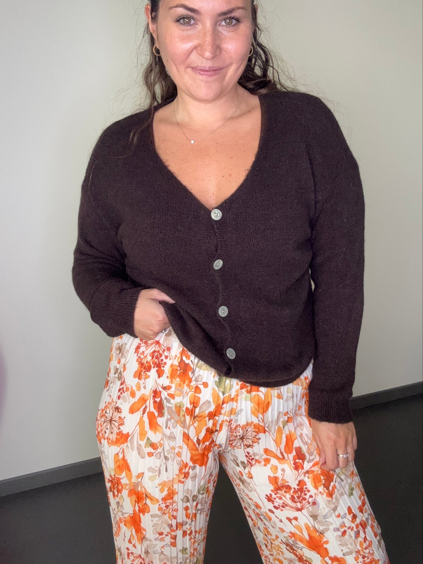 Gilet chocolat JUSTINE