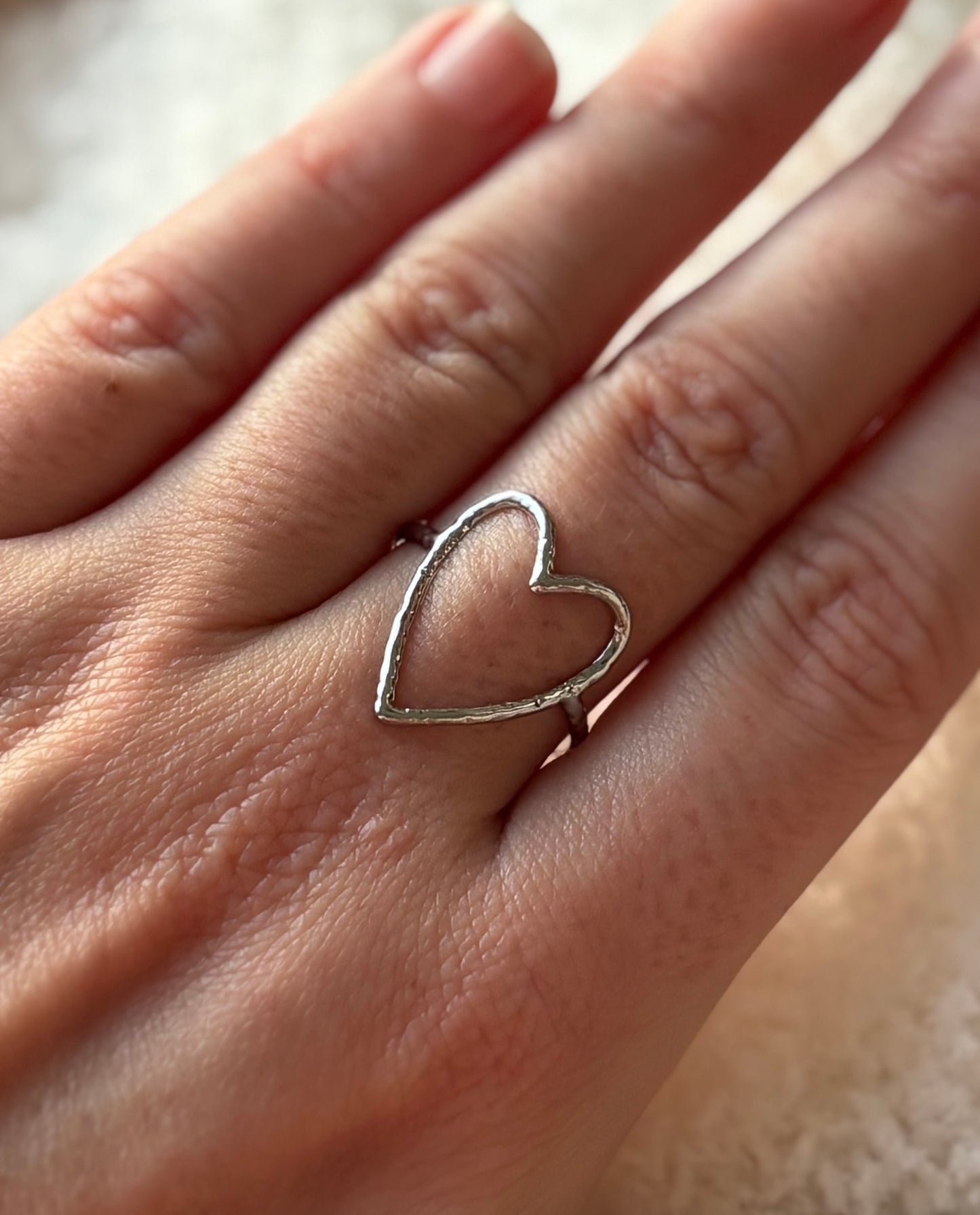Bague cœur AMORE
