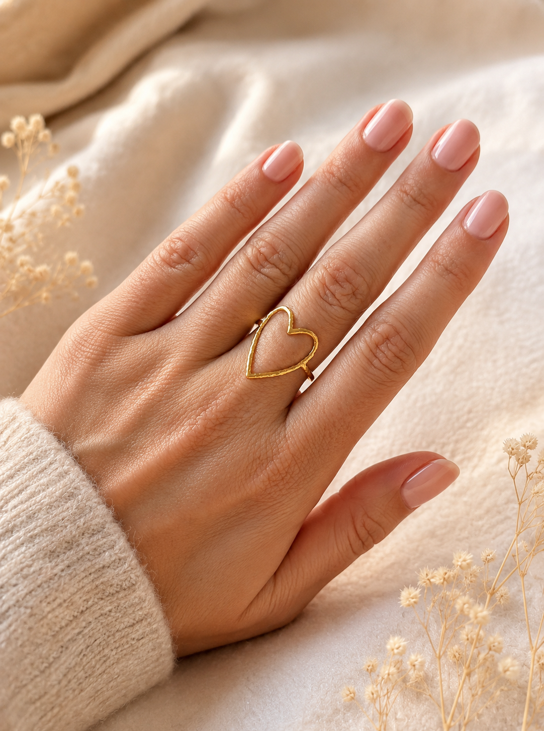 Bague cœur AMORE