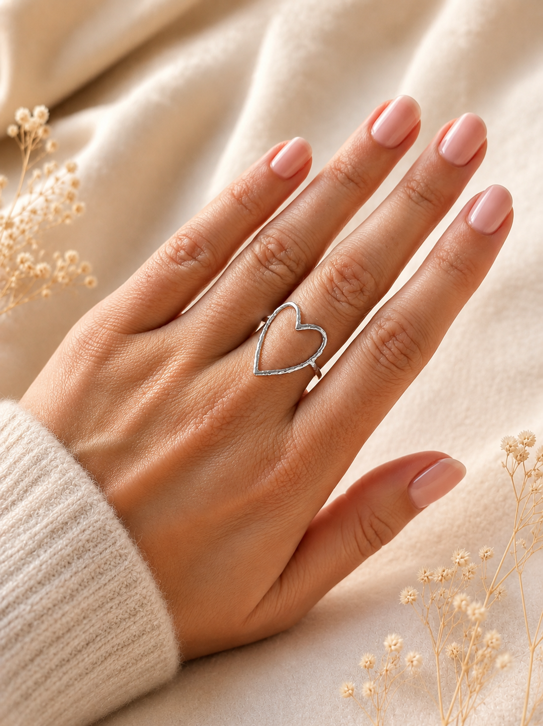 Bague cœur AMORE