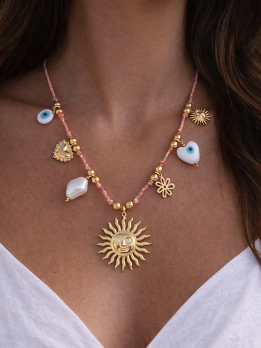 Collier rose charms SUN