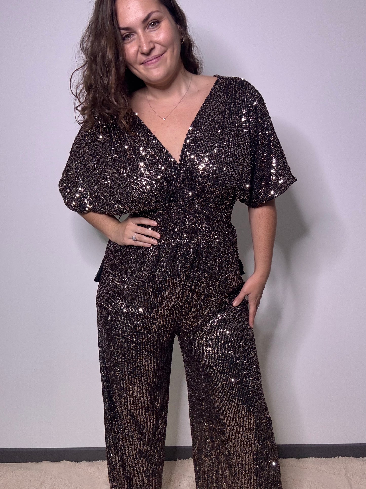 Combinaison pantalon à paillettes SANTA