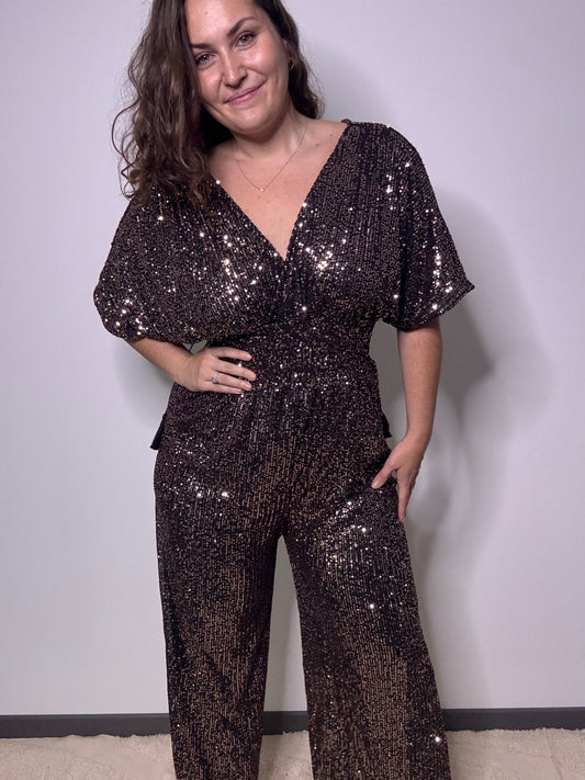 Combinaison pantalon à paillettes SANTA