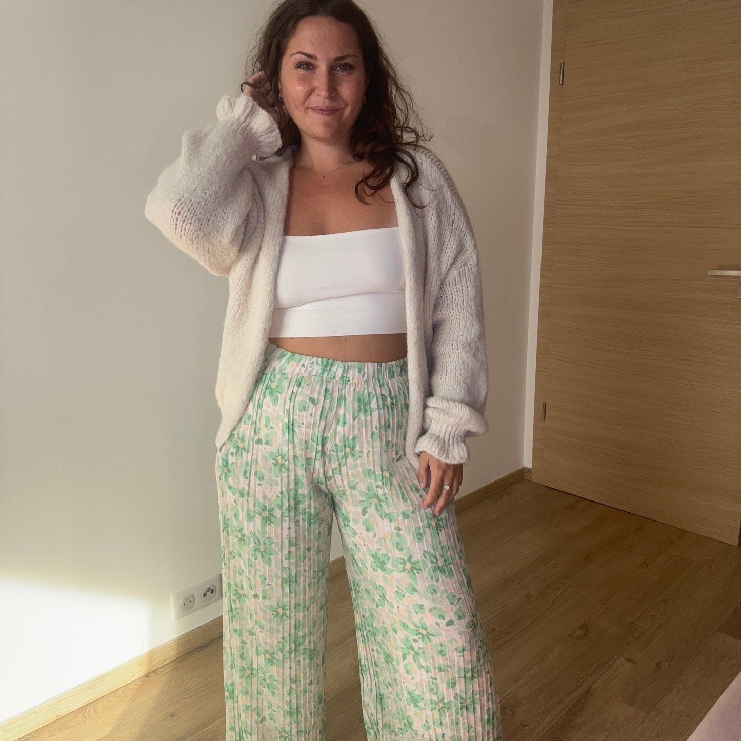 Pantalon large plissé MARINA