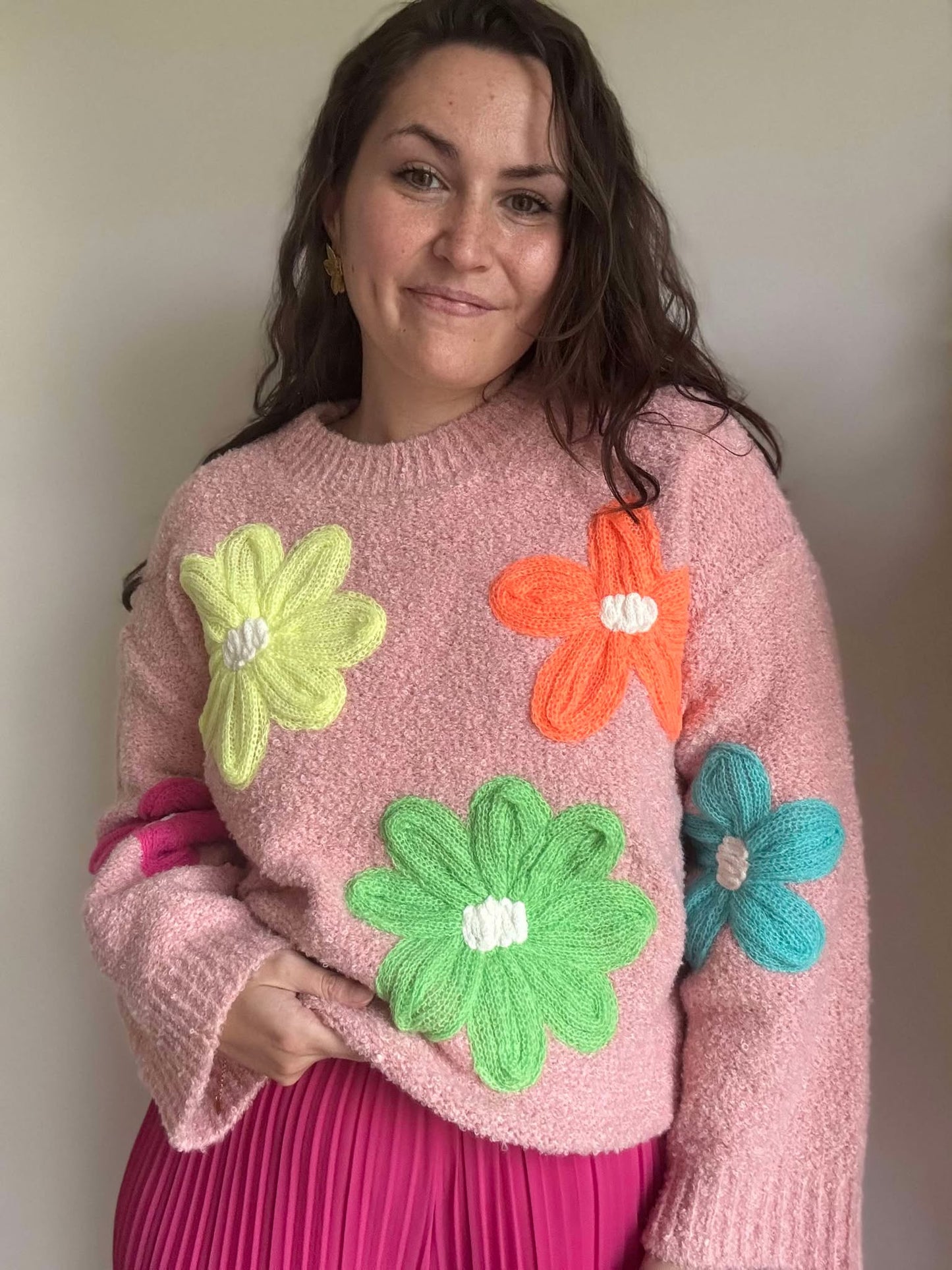 Pull oversize rose FLEUR