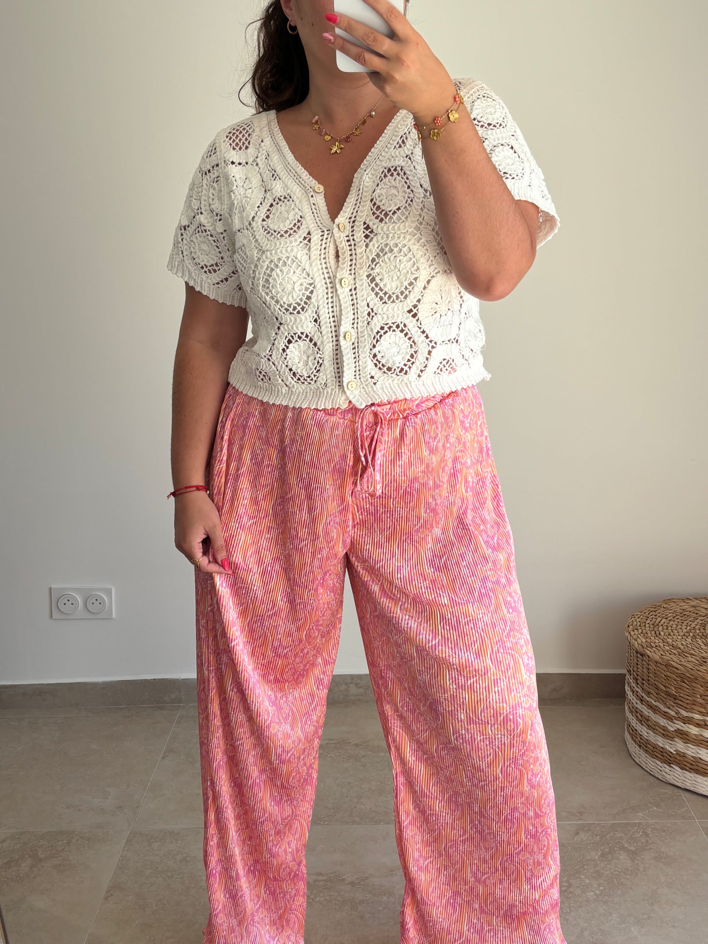 Pantalon plissé satiné SUMMER