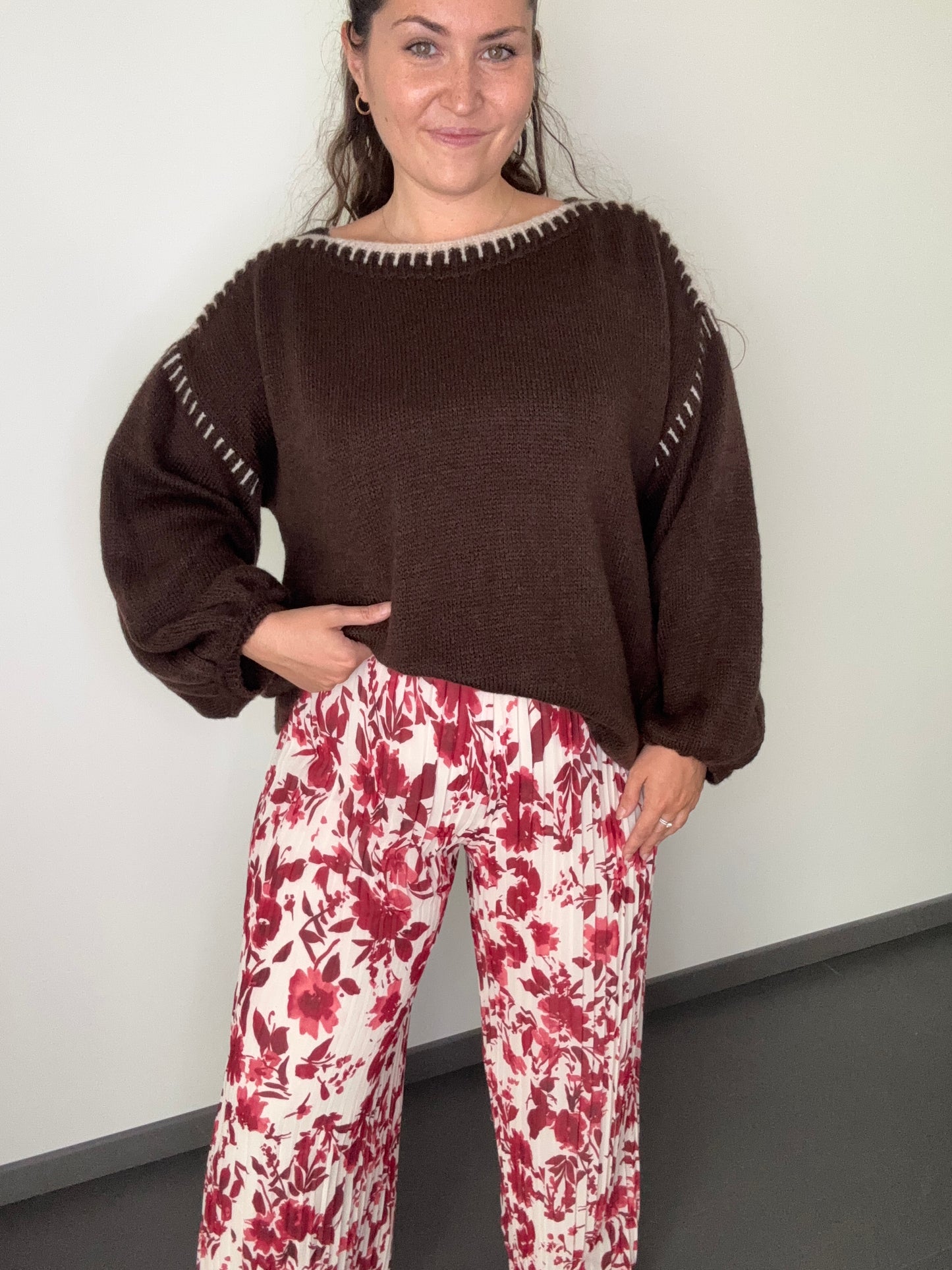 Pantalon large plissé EVA