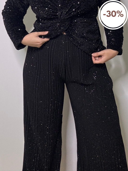 Pantalon plissé pailleté STAR (34-48) 🇮🇹