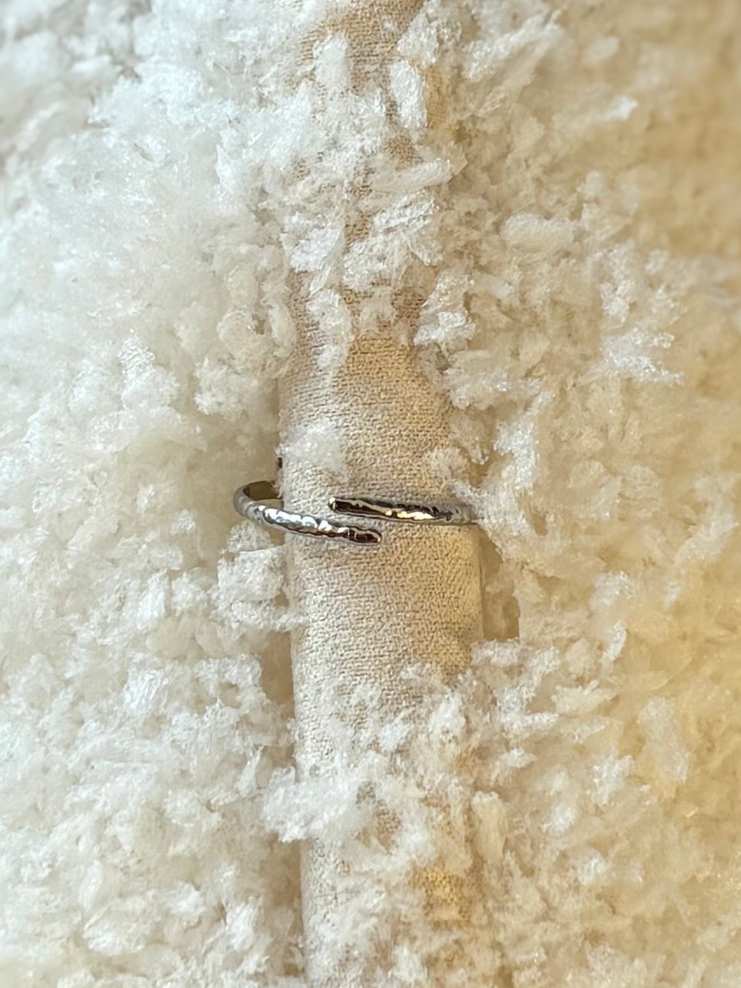 Bague cœur argenté AMORE