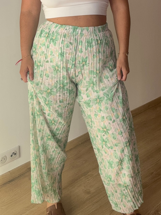 Pantalon large plissé EVA