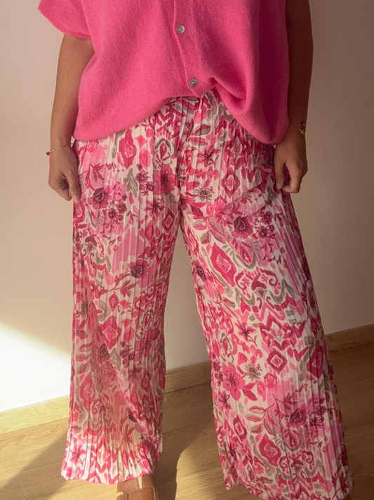 Pantalon large plissé EVA