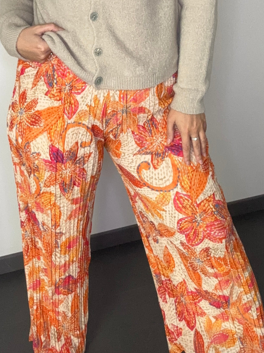 Pantalon large plissé EVA