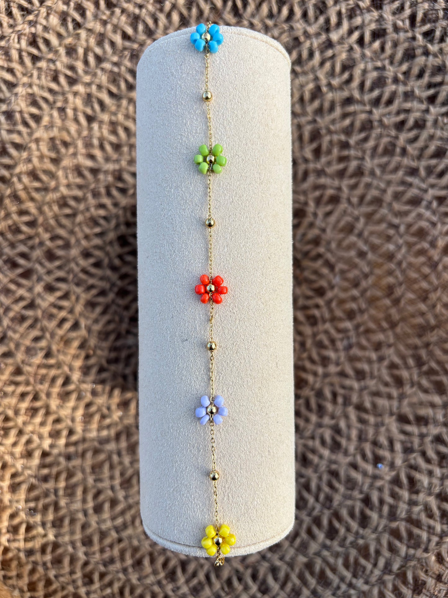 Bracelets fleurs multicolore